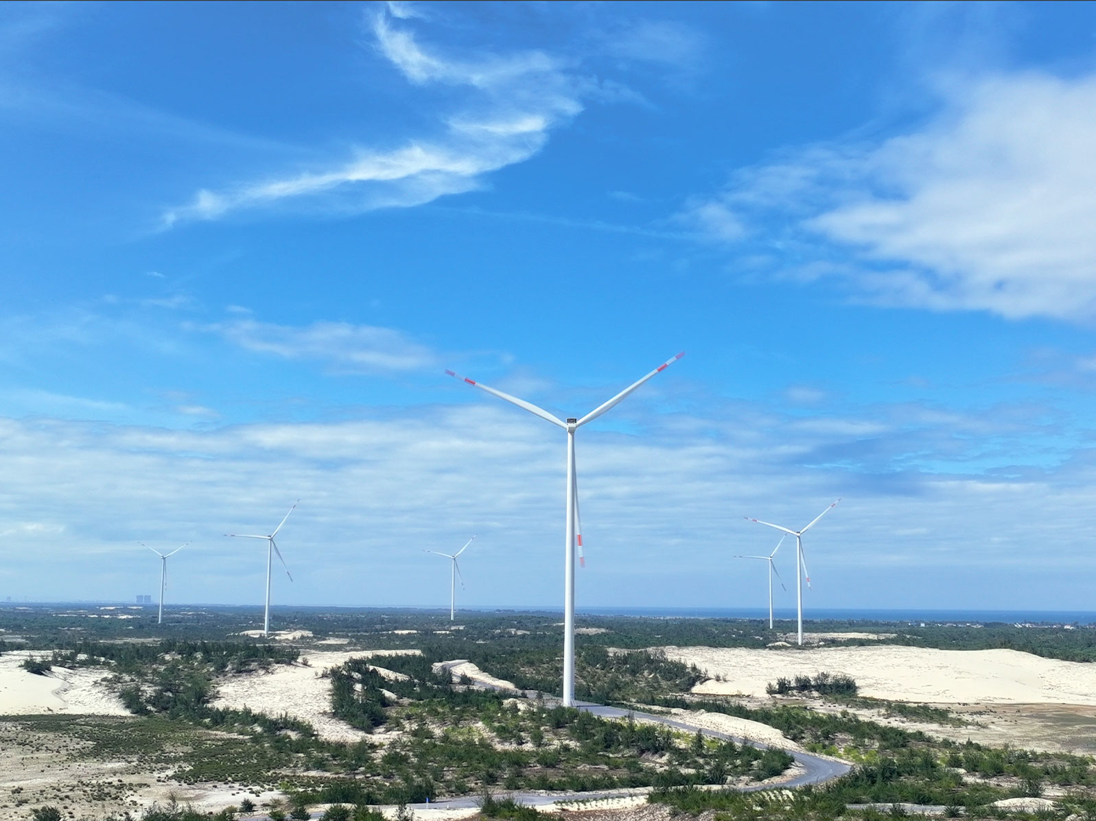 Photo of wind turbines in Quang Bing, Vietnam