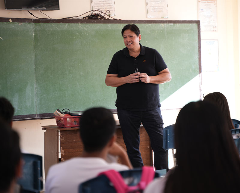 Eric Francia at Rofulo M .Landa NHS extension campus in Zambales